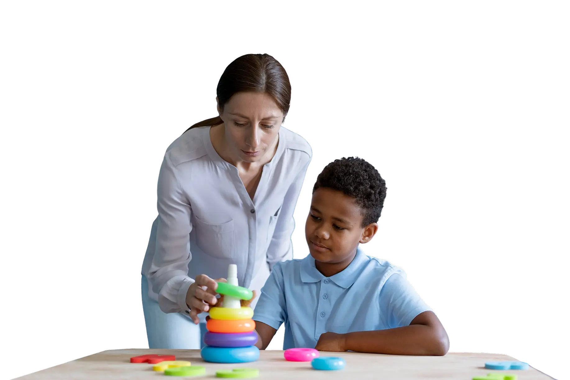 Creative Care ABA therapist working with a child